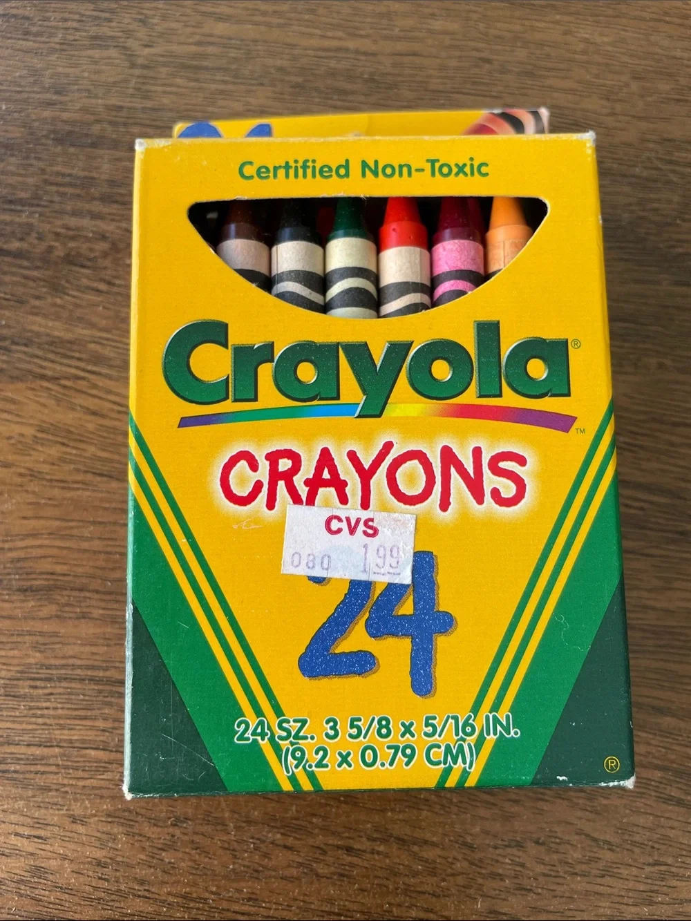Vintage1997 Crayola Crayons Box with never use Retired Dandelion Crayon